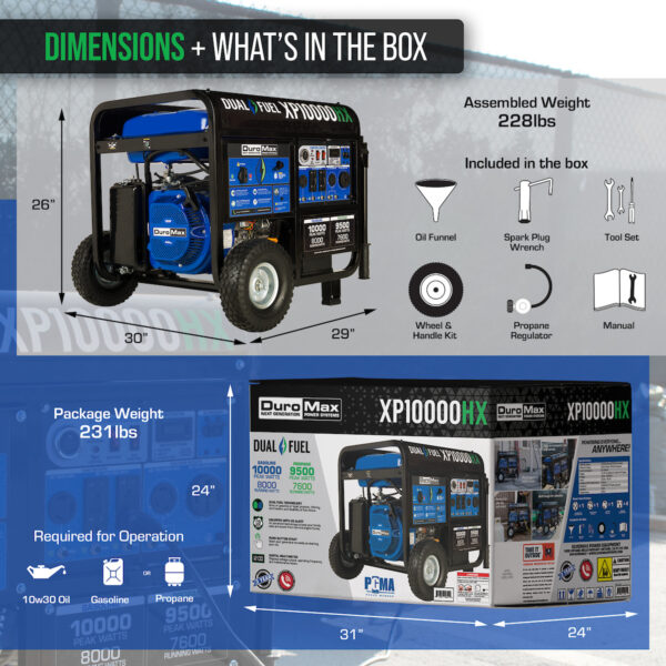 DuroMax Dual Fuel Portable Generator