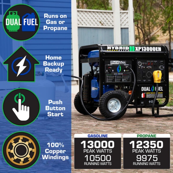 Dual Fuel Portable and Home Generator