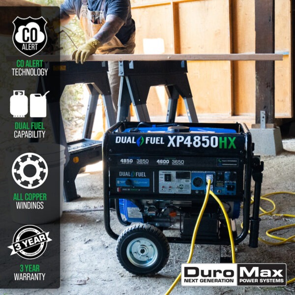 DuroMax Dual Fuel XP4850HX Portable Generator