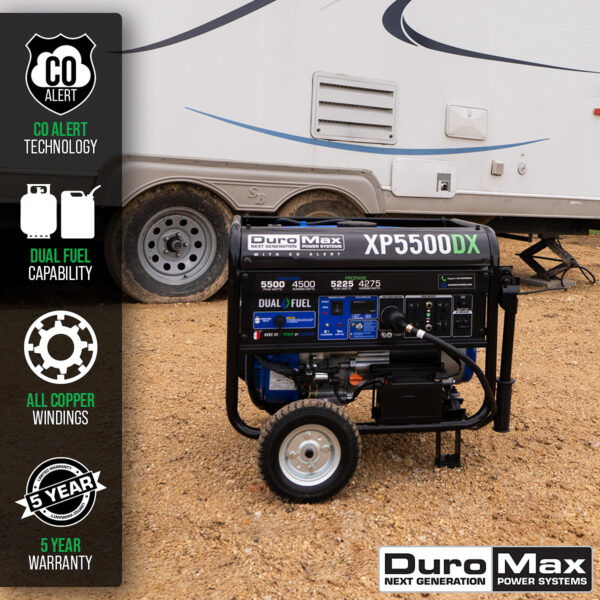 DuroMax Dual Fuel XP5500DX Portable Generator