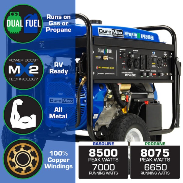 DuroMax XP8500EH Dual-Fuel Generator