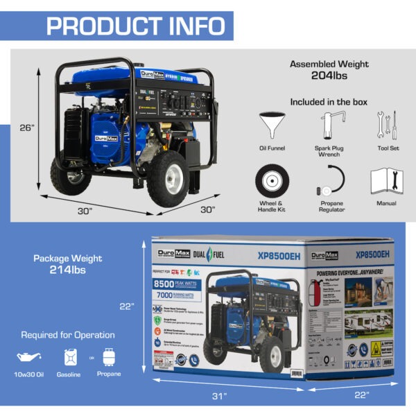 DuroMax XP8500EH Generator