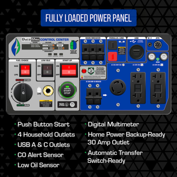 DuroMax XP9000iH Dual-Fuel Inverter-Generator